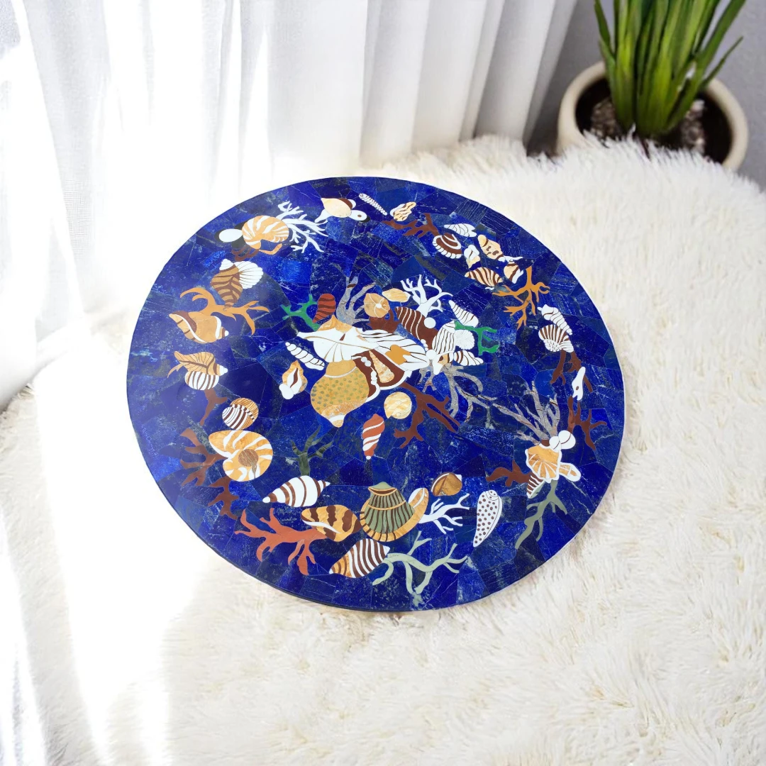 Lapis Blue Marble Countertop Patio Table : A Modern Choice